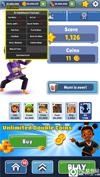 地铁跑酷变速版内置菜单